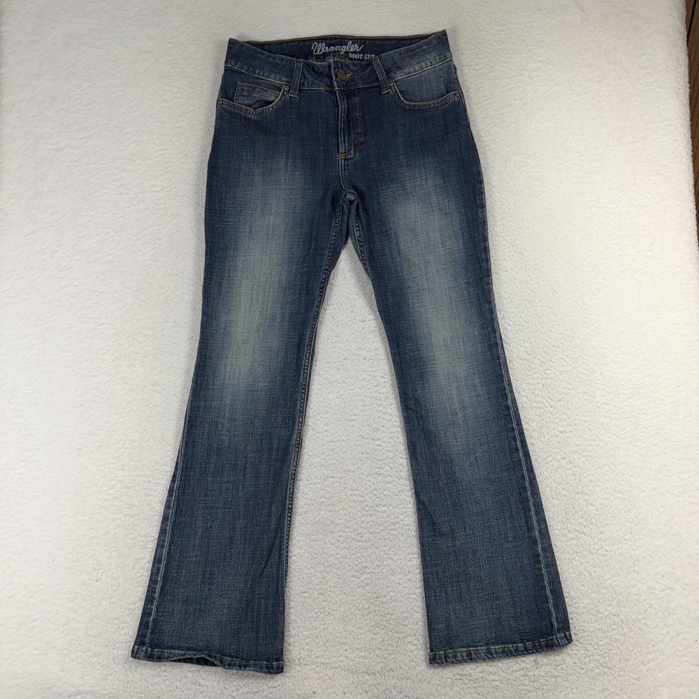 Wrangler Boot Cut Jeans Womens 9x32 (30x30) Blue Stretch Denim Mid Rise 1009MWZA